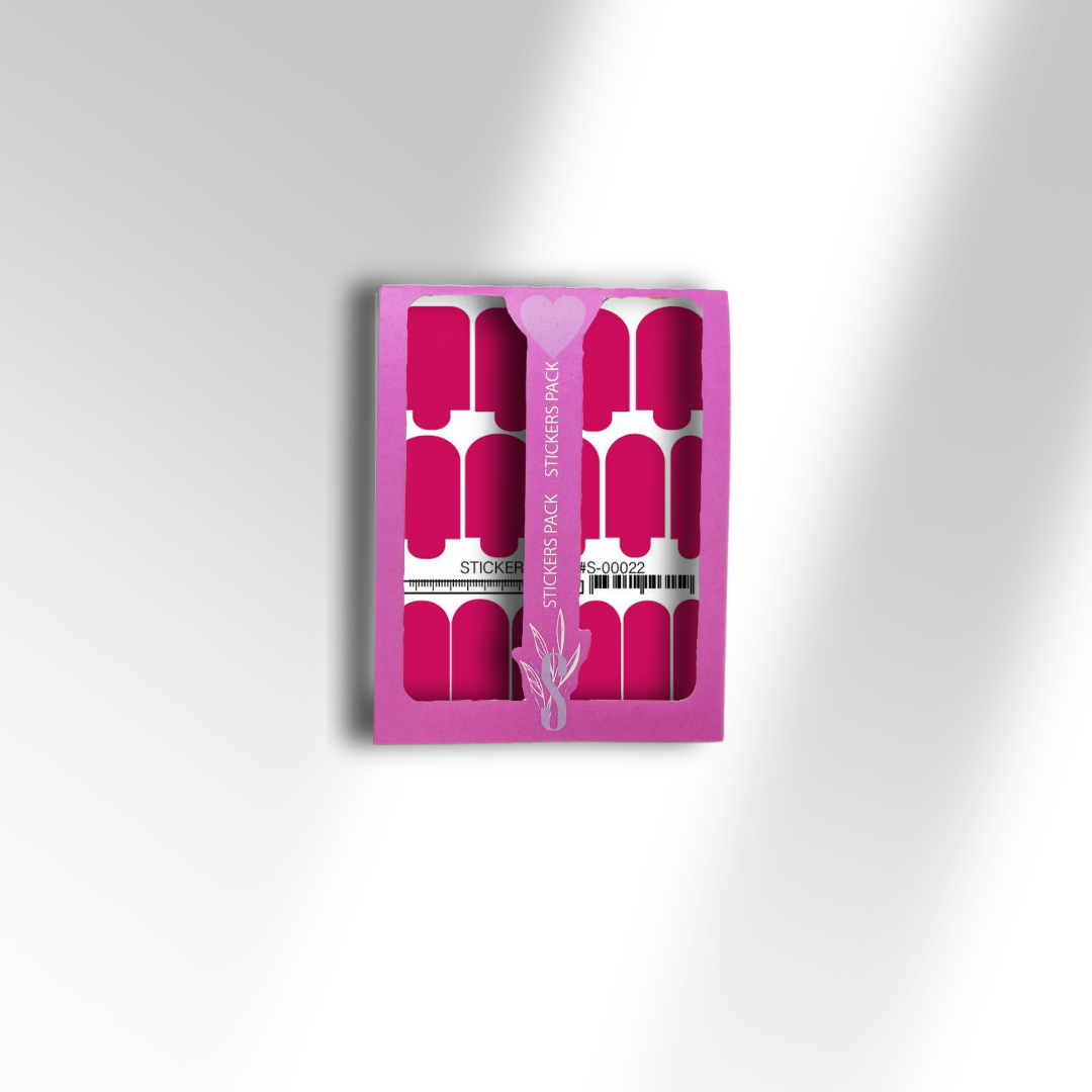 Міні-плівки для нігтів яскраво-рожевий S-00022