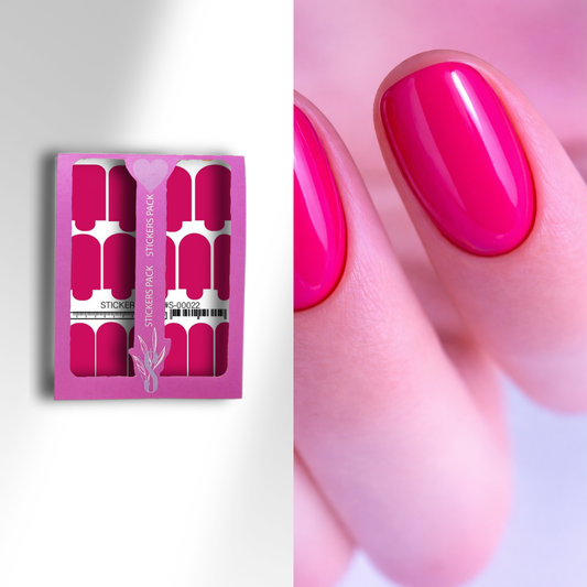 Nail wraps mini Bright pink S-00022