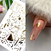 Gold Foil Nail sliders - 0038
