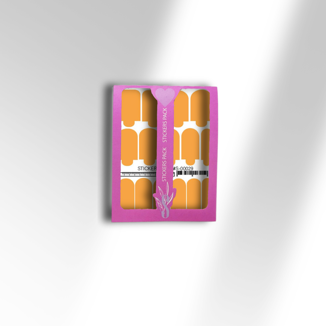 Міні-плівки для нігтів помаранчевий S-00029