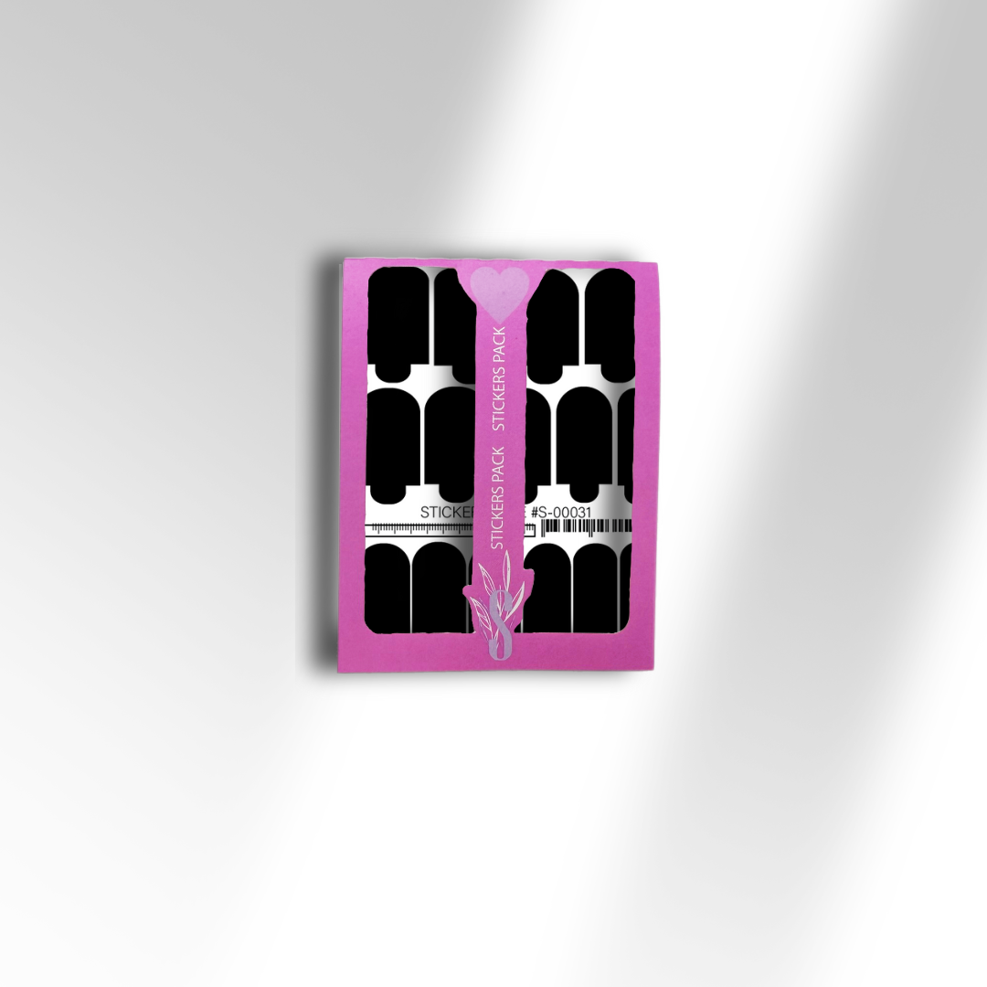 Міні-плівки для нігтів чорного кольору S-00031