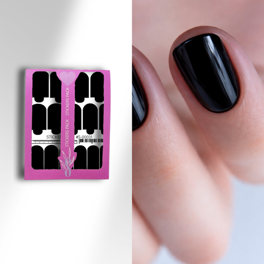 Nail wraps mini Black S-00031