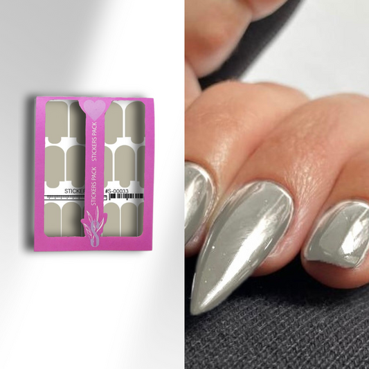 Міні-плівки для нігтів кольору хакі S-00033