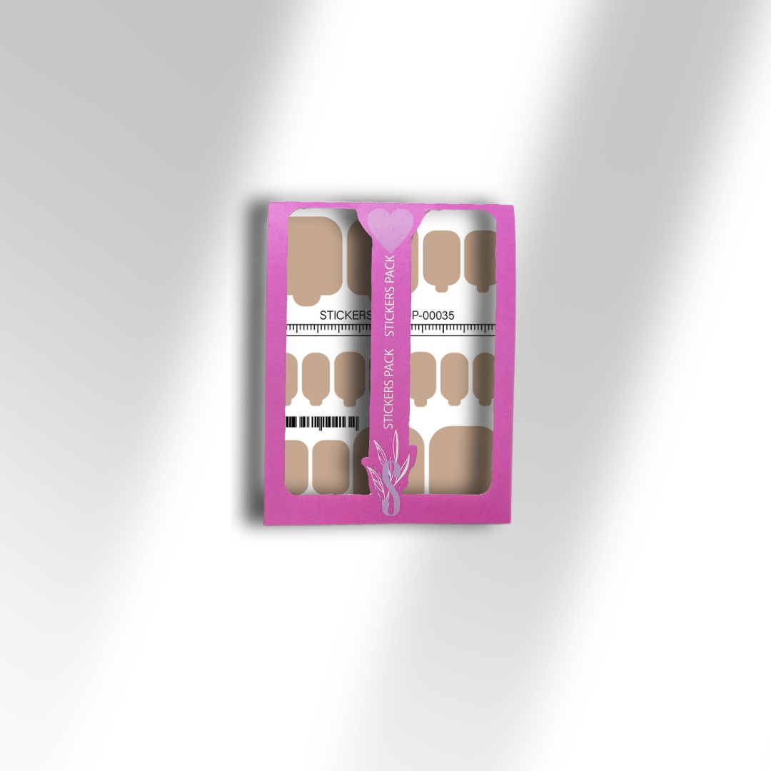 Міні-плівки для нігтів Бежево-рожеві S-00034