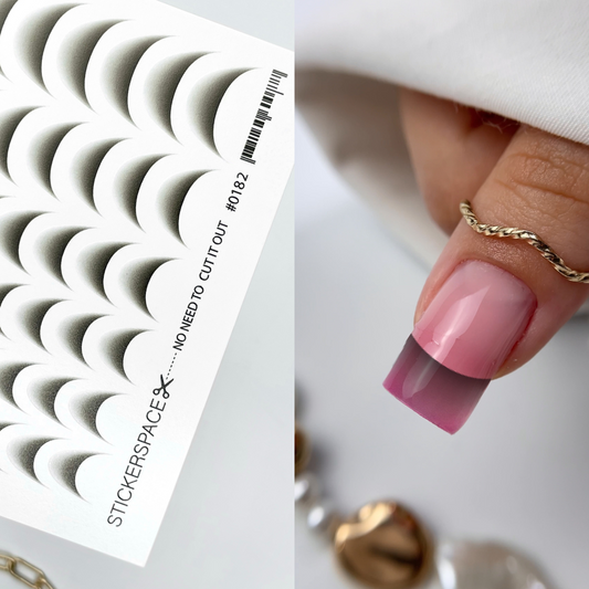 Слайдери для манікюру - Френч градієнт 0182