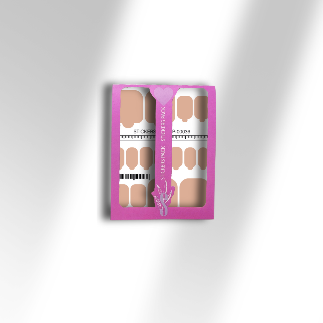 Міні-плівки для нігтів Бежево-рожеві S-00035