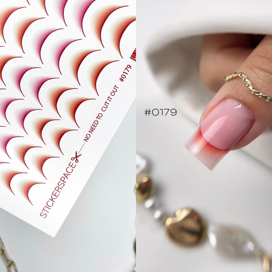 Слайдери для манікюру - Френч градієнт 0179