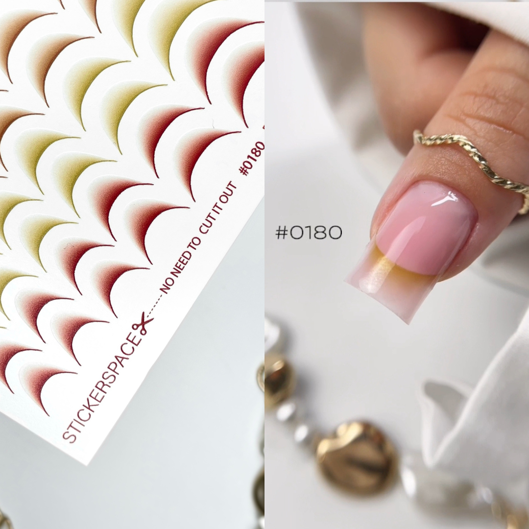 Слайдери для манікюру - Френч градієнт 0180