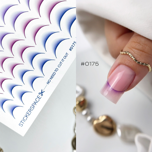 Слайдери для манікюру - Френч градієнт 0175