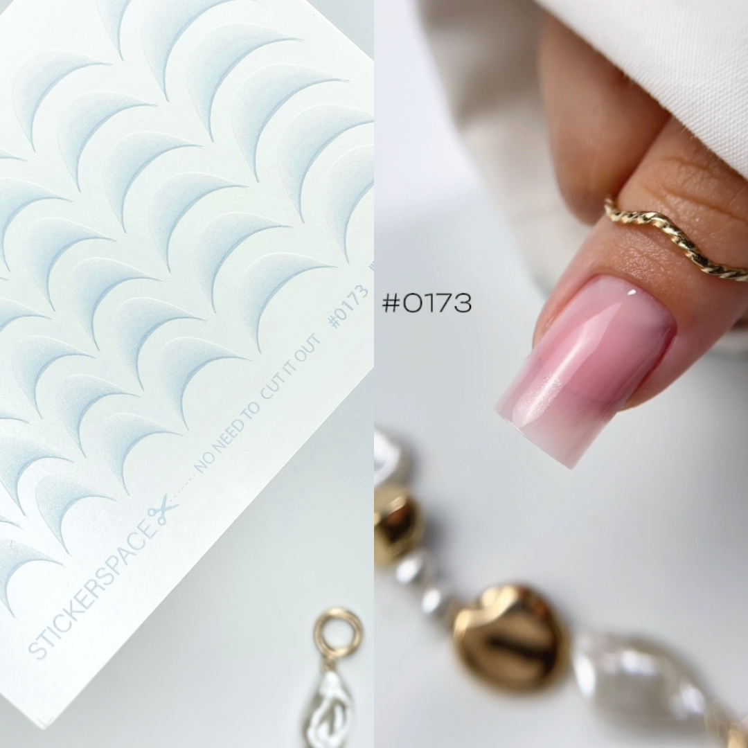 Manicure nail sliders - French Gradient 0173