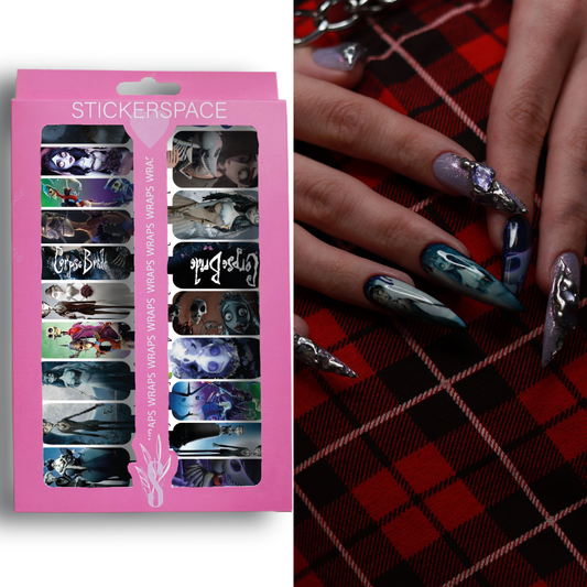 Nail wrap "Corpse Bride XL"
