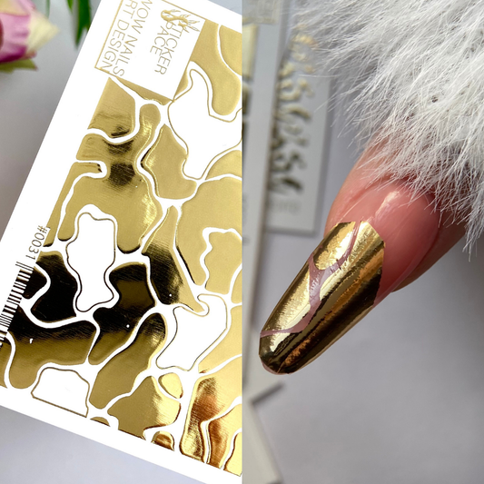 Gold Foil Nail sliders - 0031