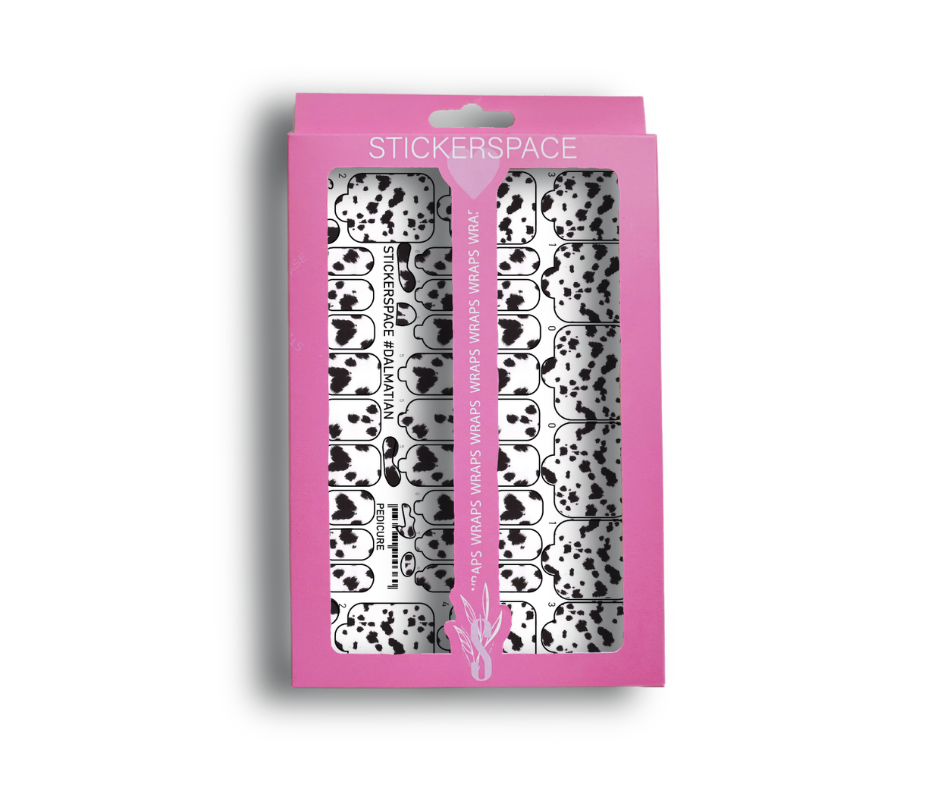Pedicure nail wraps Dalmatian