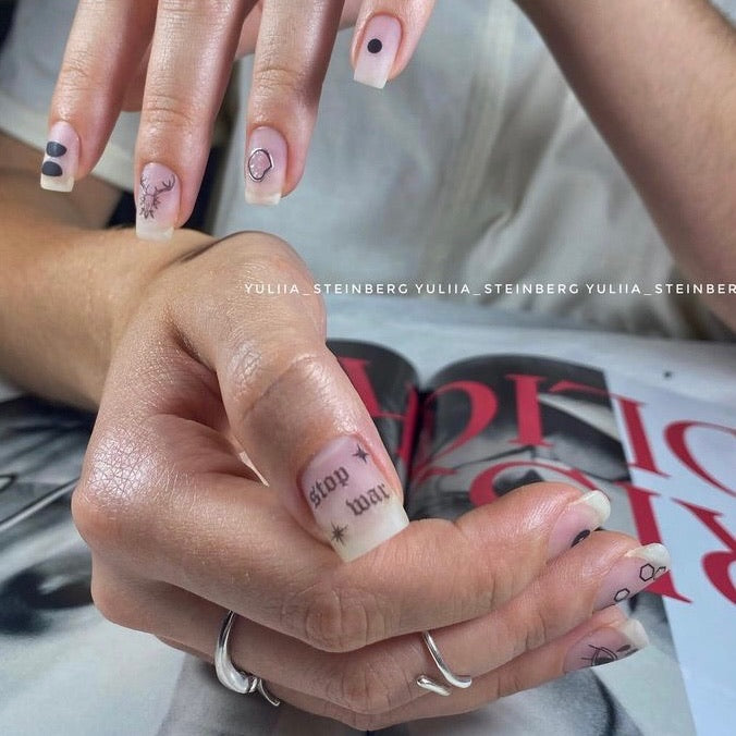 Стікери для нігтів "Live Fast"