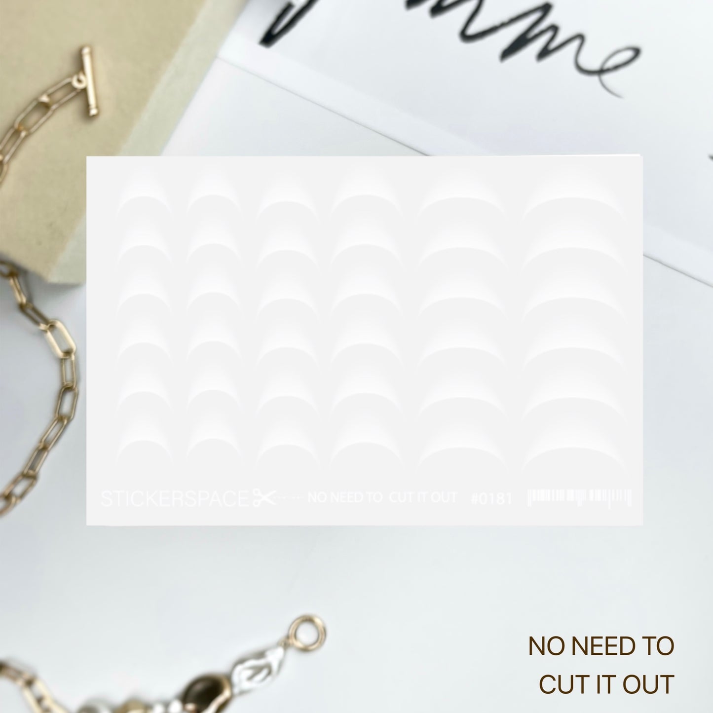 Manicure nail sliders - French Gradient 0181