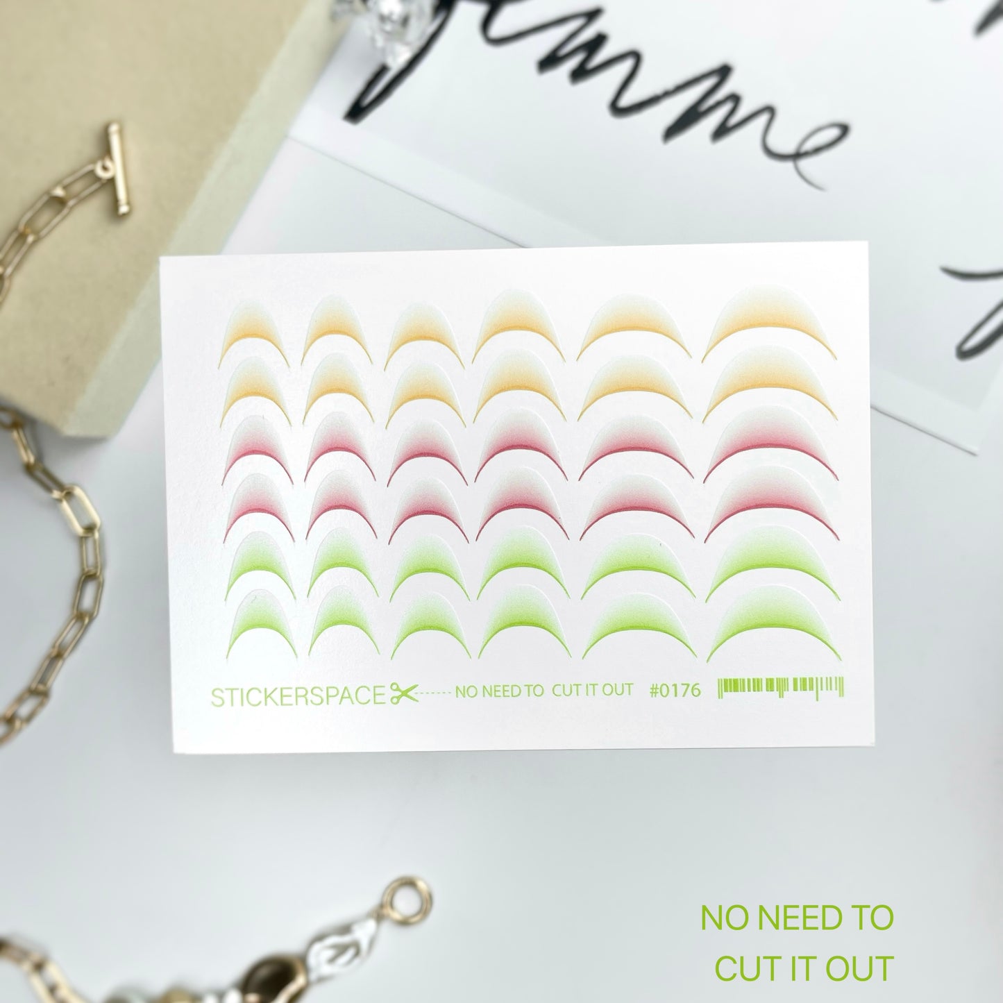 Слайдери для манікюру - Френч градієнт 0176