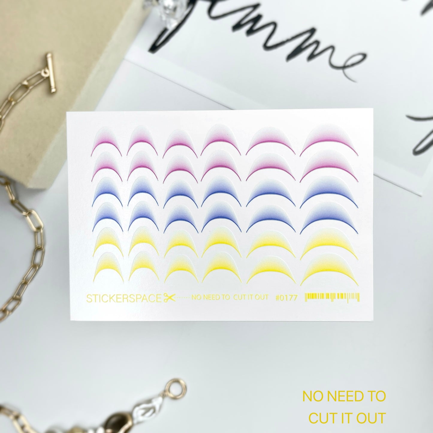 Слайдери для манікюру - Френч градієнт 0177