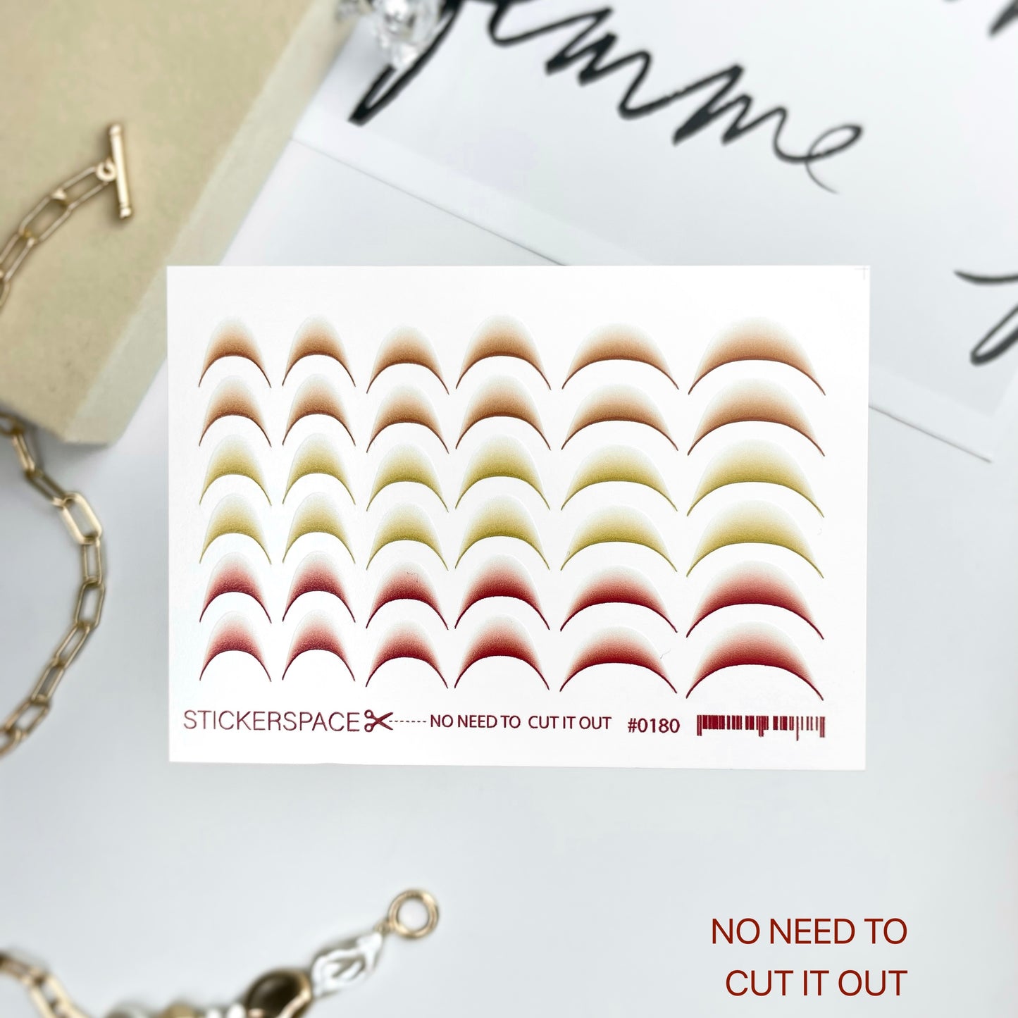 Слайдери для манікюру - Френч градієнт 0180