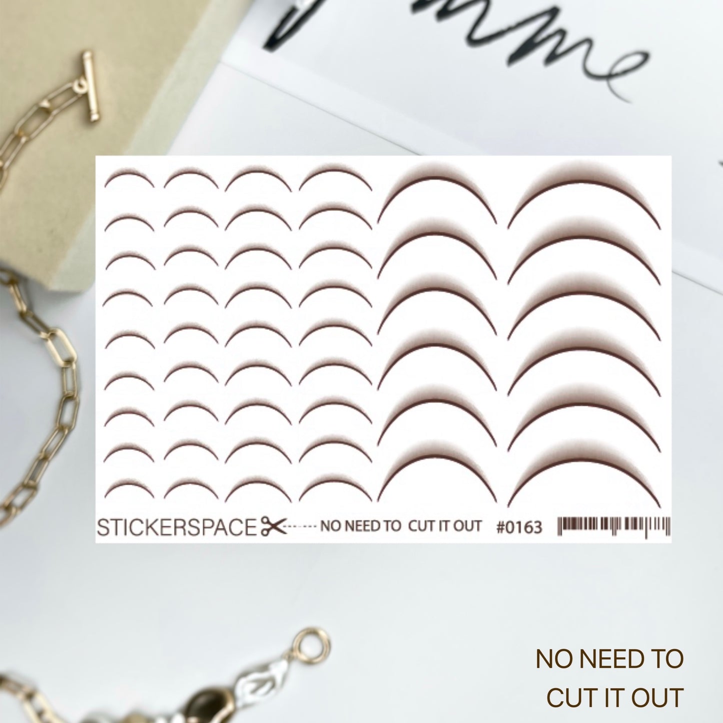 Pedicure nail sliders - French Gradient 0163