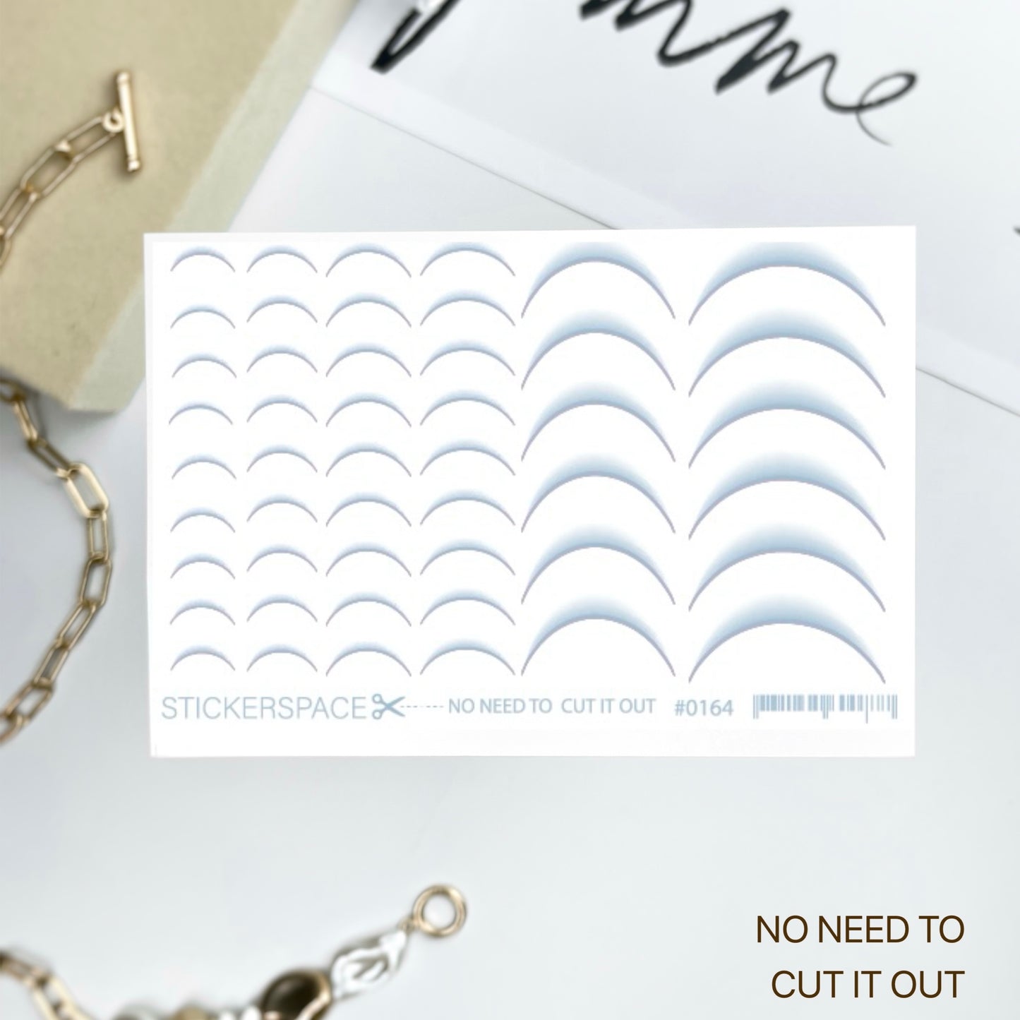 Pedicure nail sliders - French Gradient 0164