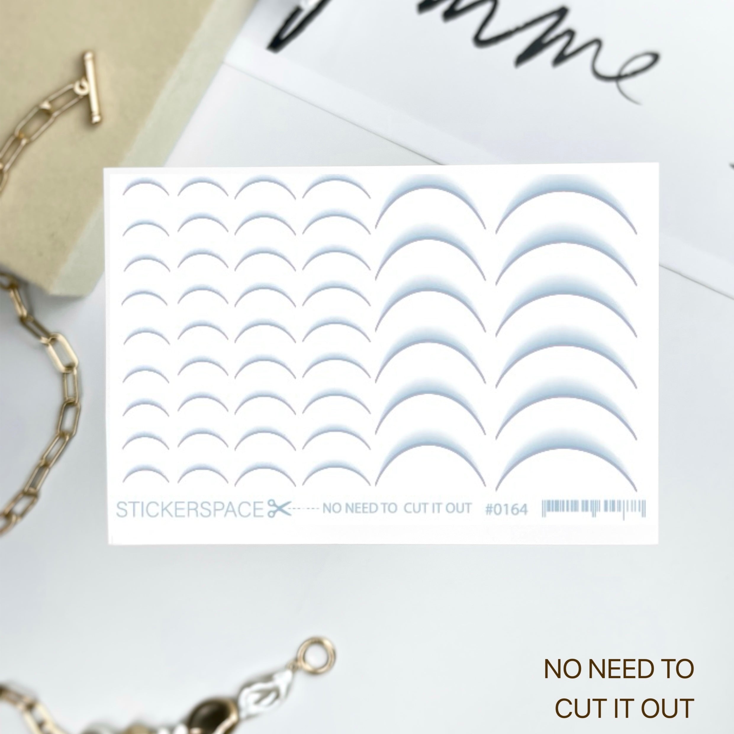 Pedicure nail sliders - French Gradient 0164