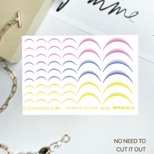 Слайдери для педикюру - Френч градієнт 0166