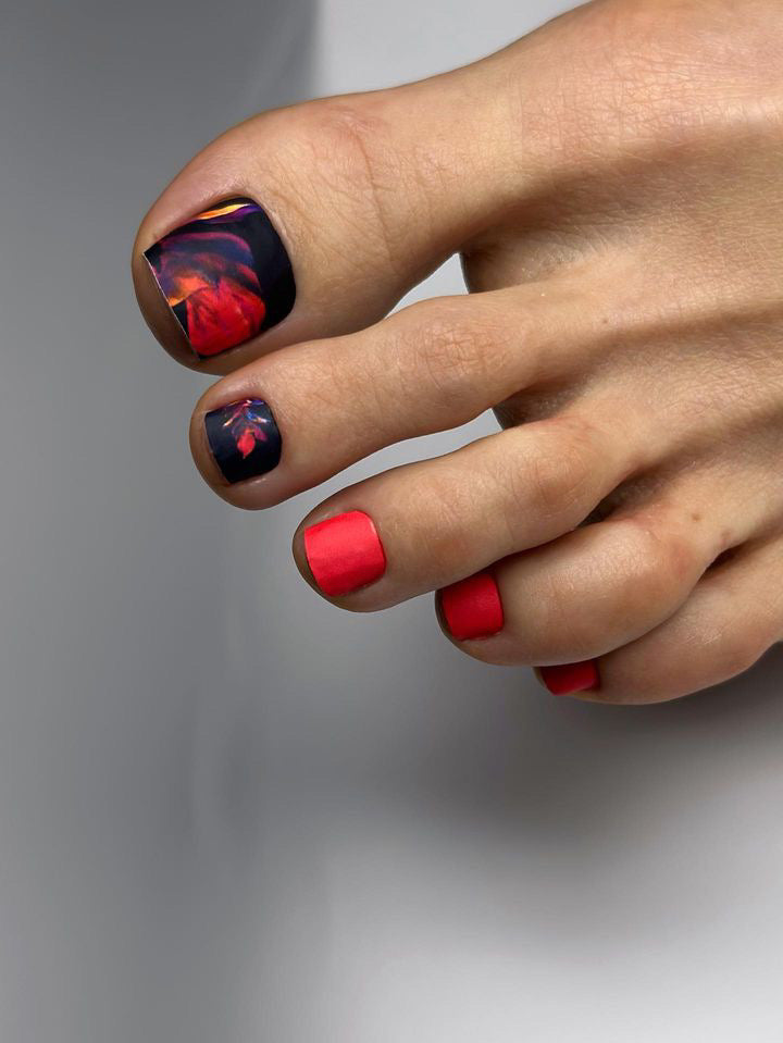 Nail pedicure wrap "Sunset"