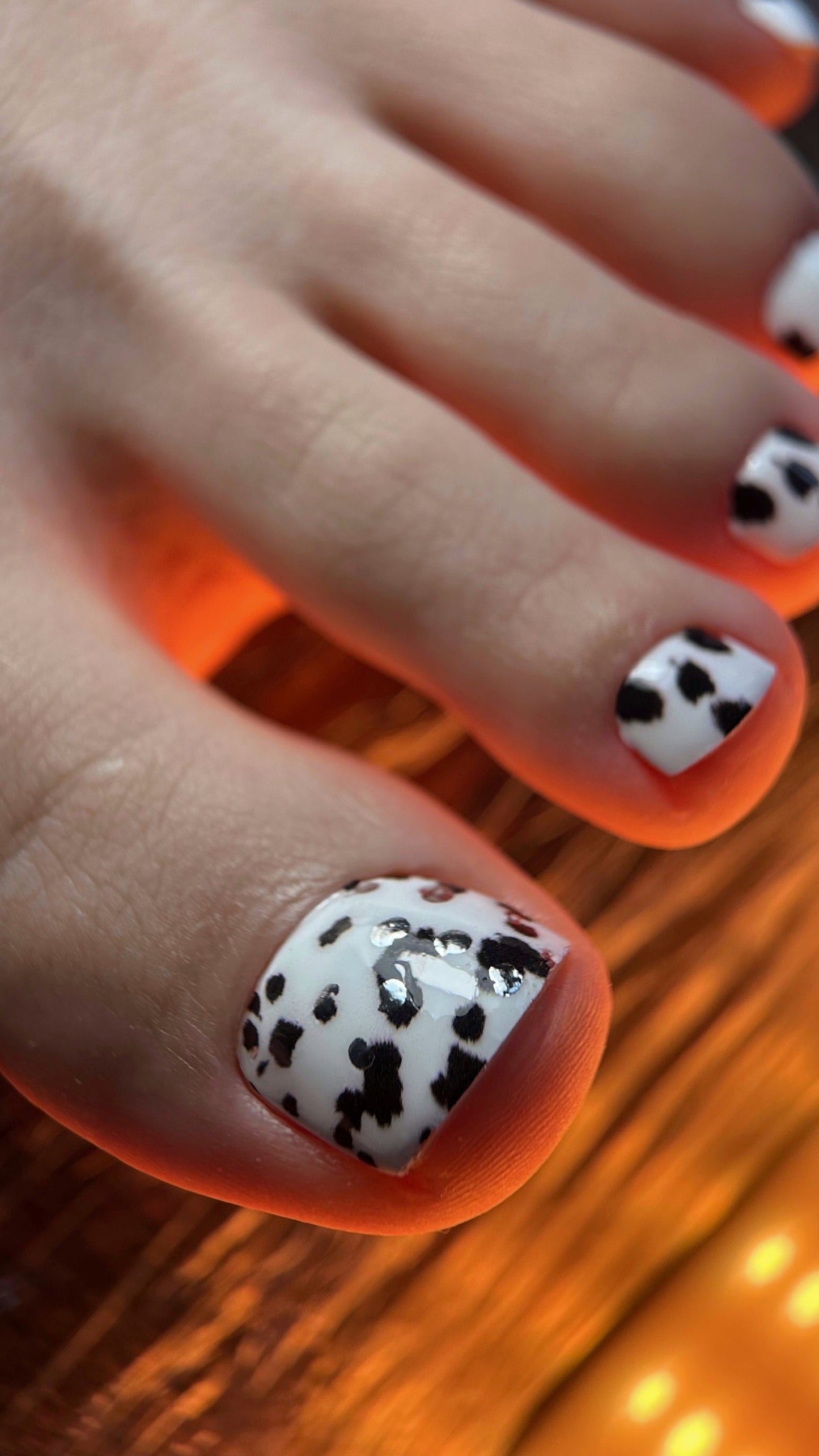 Pedicure nail wraps Dalmatian