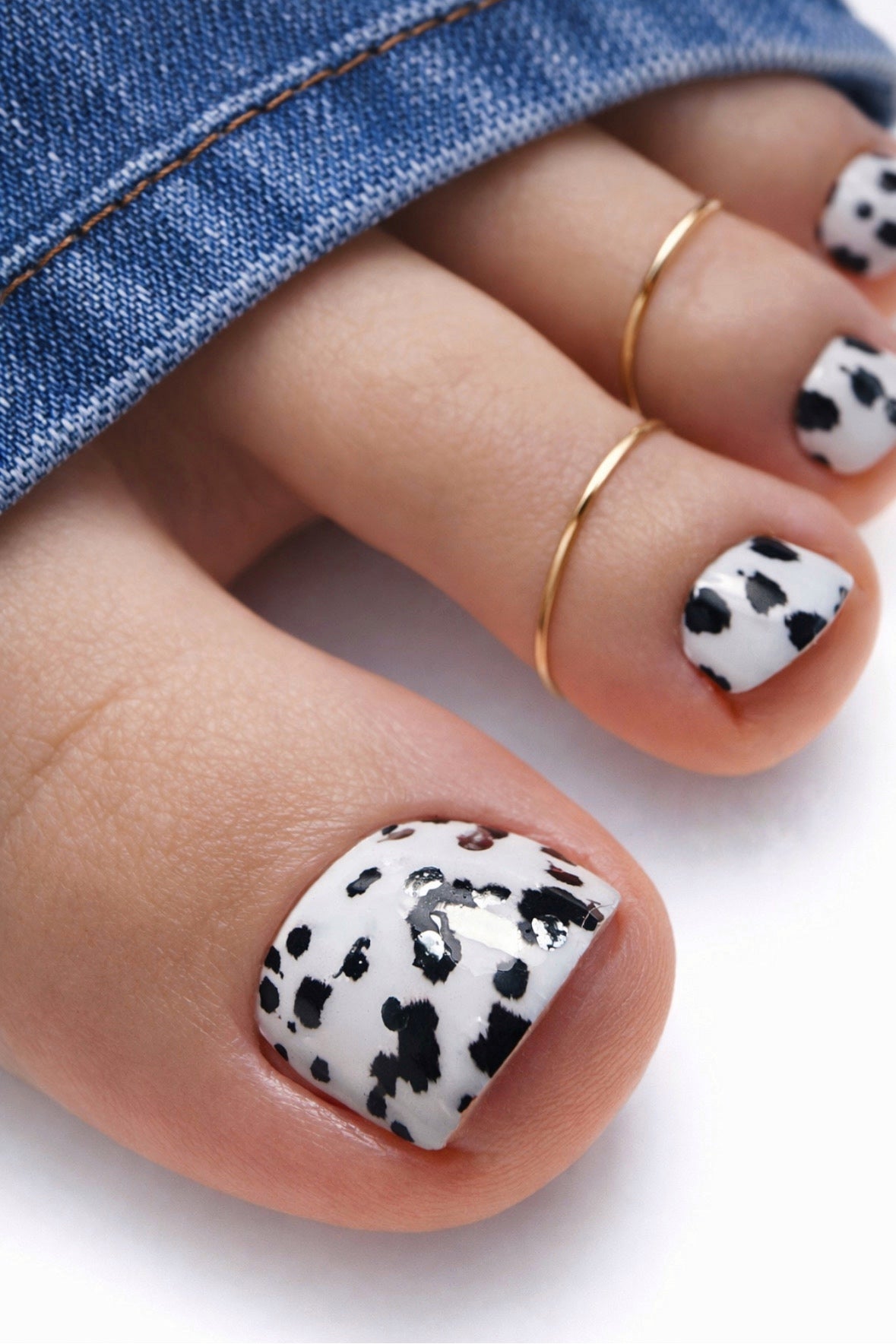 Pedicure nail wraps Dalmatian