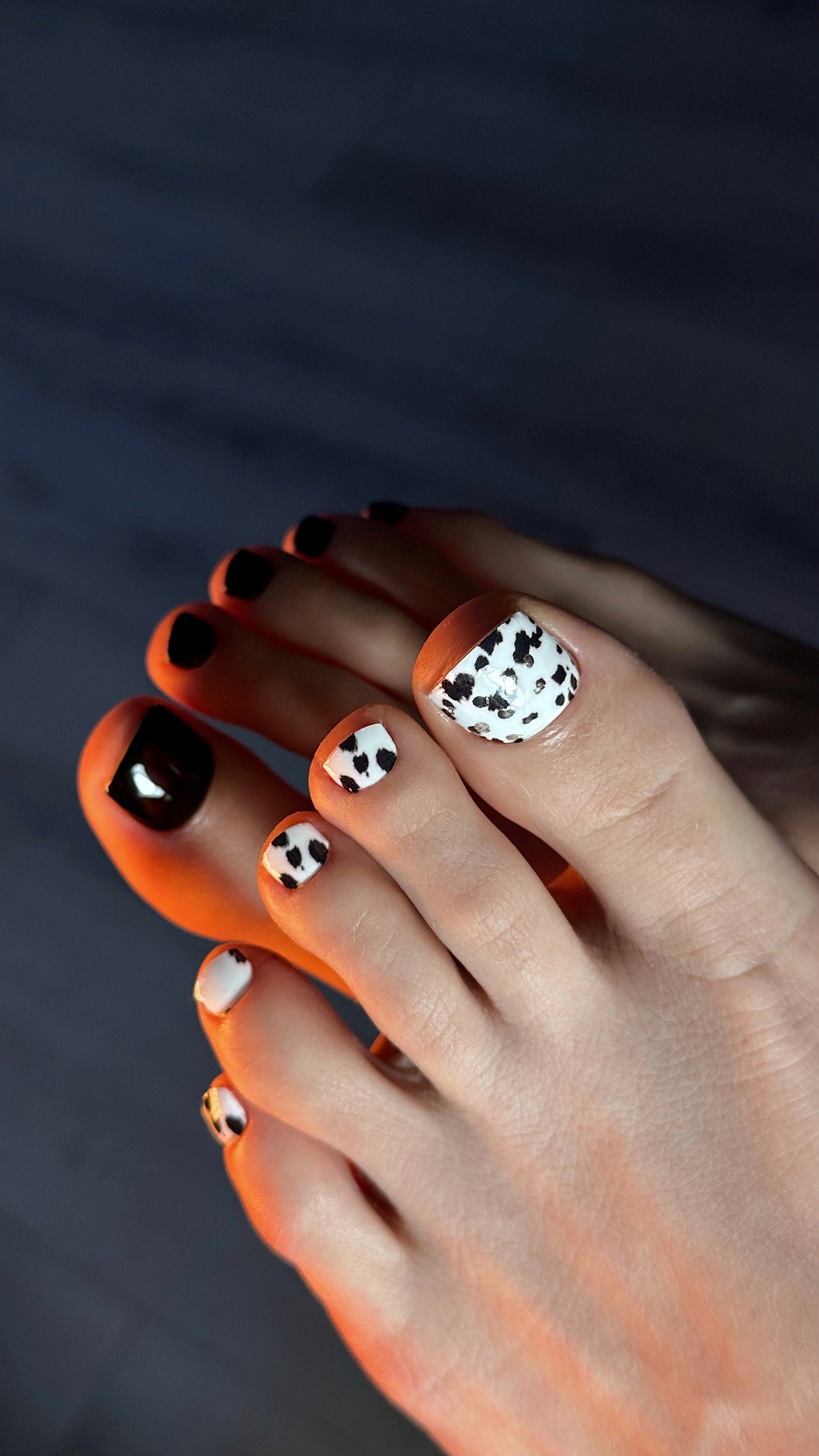Pedicure nail wraps Dalmatian