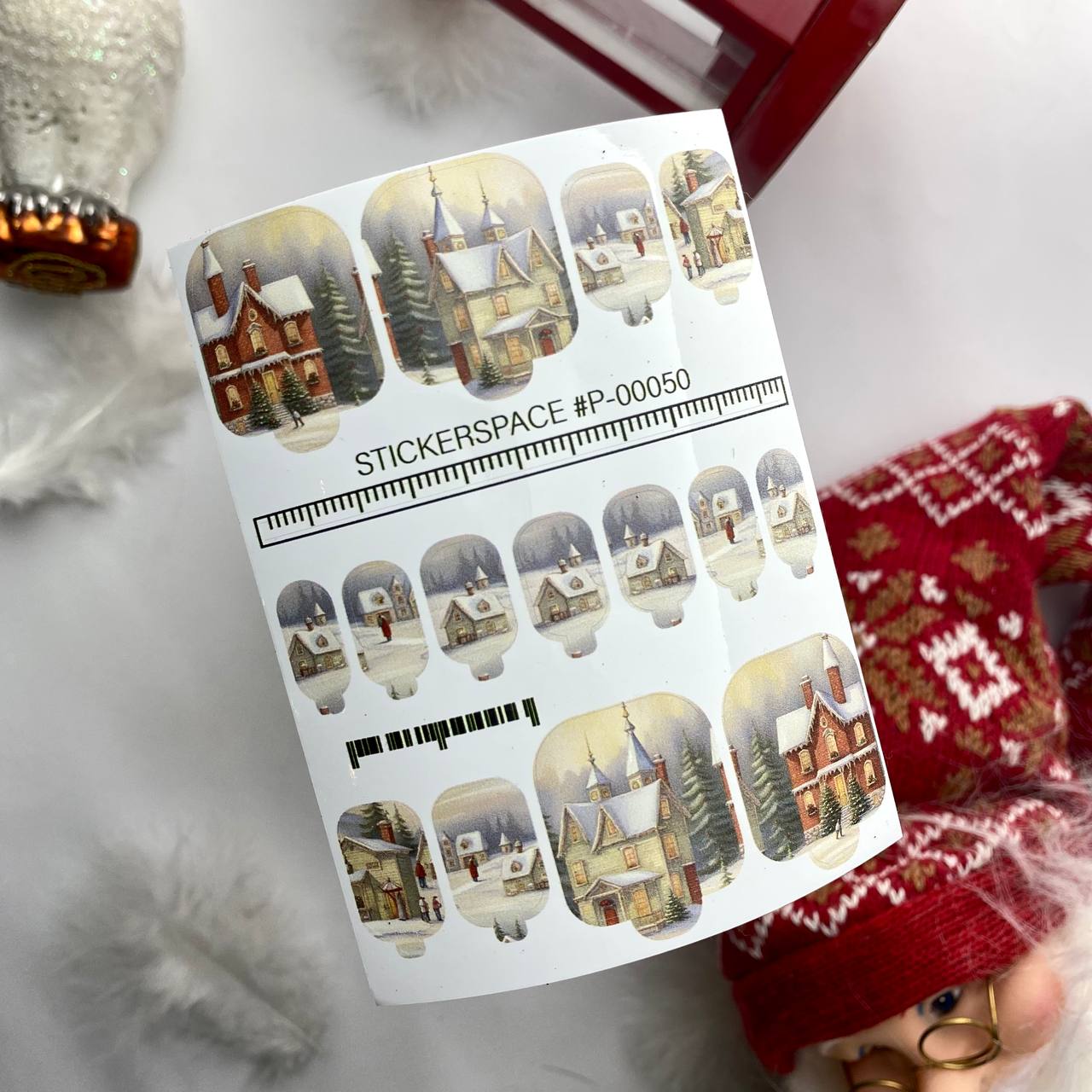 Міні-плівки для педикюру Різдво і Новий Рік P-00032