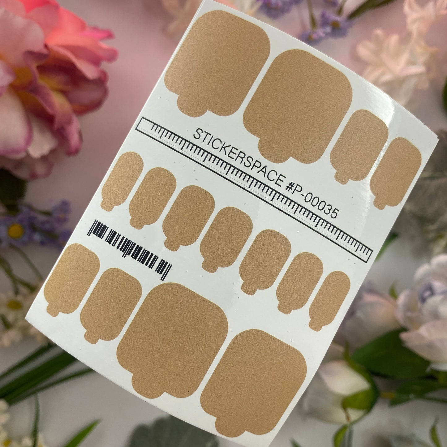 Міні-плівки для нігтів Бежево-рожеві S-00034