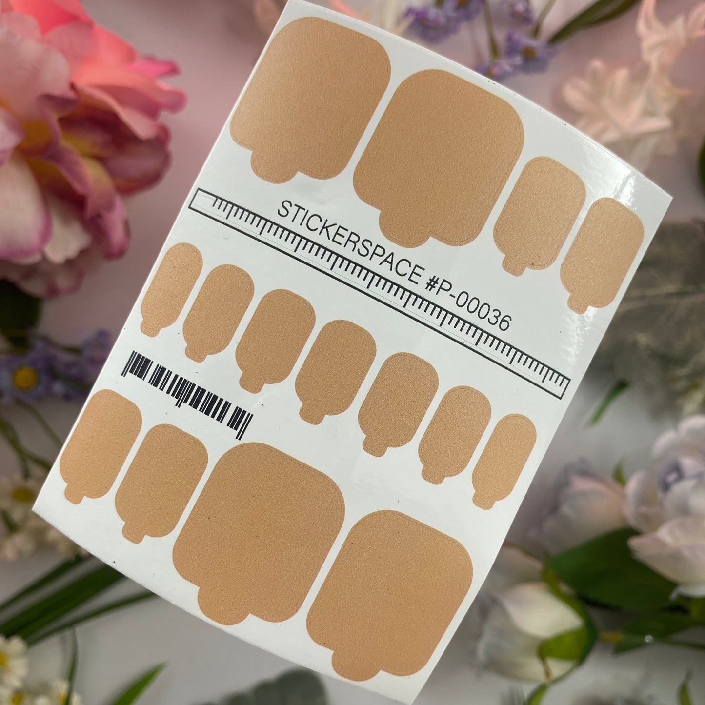 Міні-плівки для нігтів Бежево-рожеві S-00035