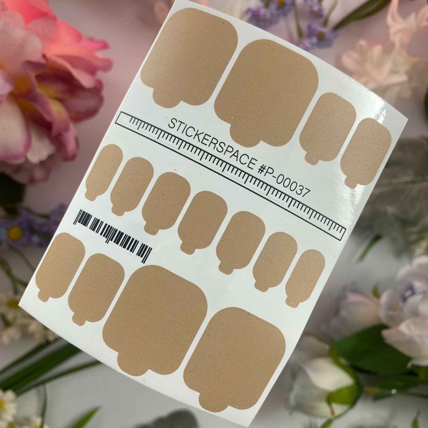 Міні-плівки для нігтів Бежева S-00036