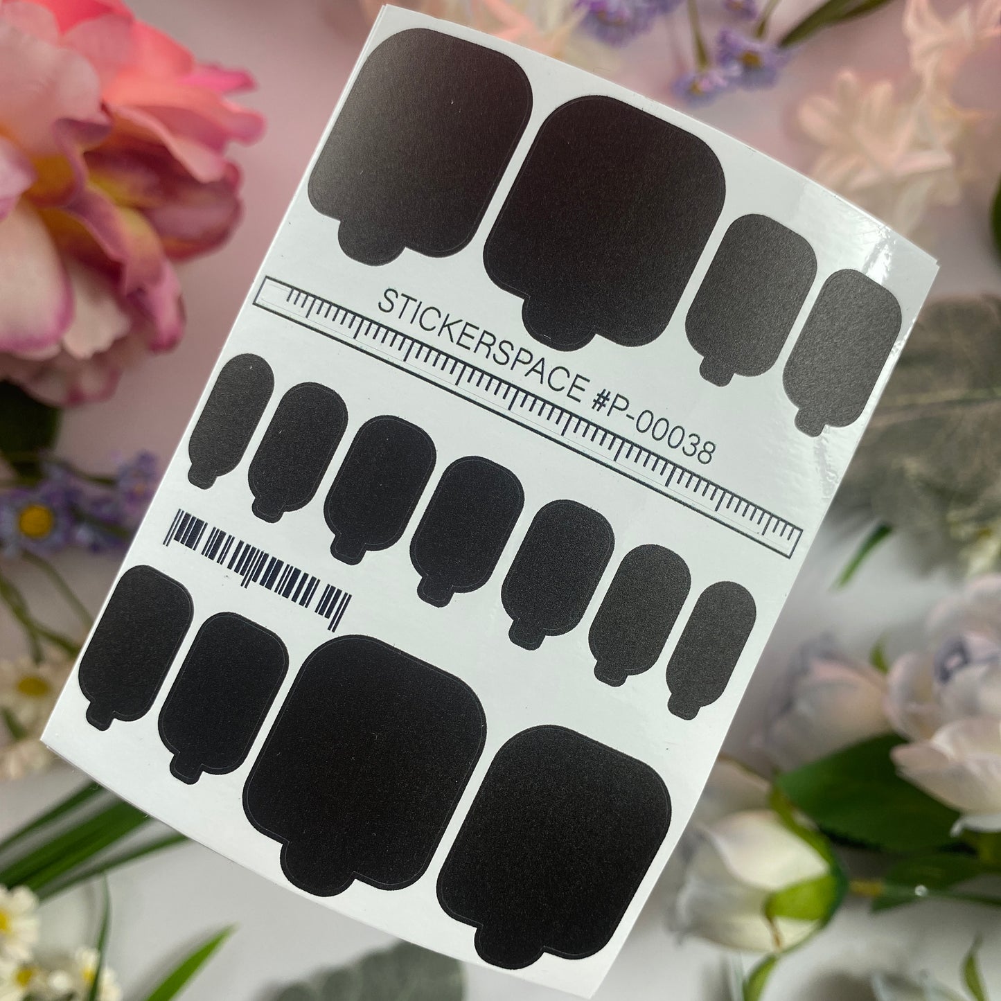 Міні-плівки для нігтів чорного кольору S-00031