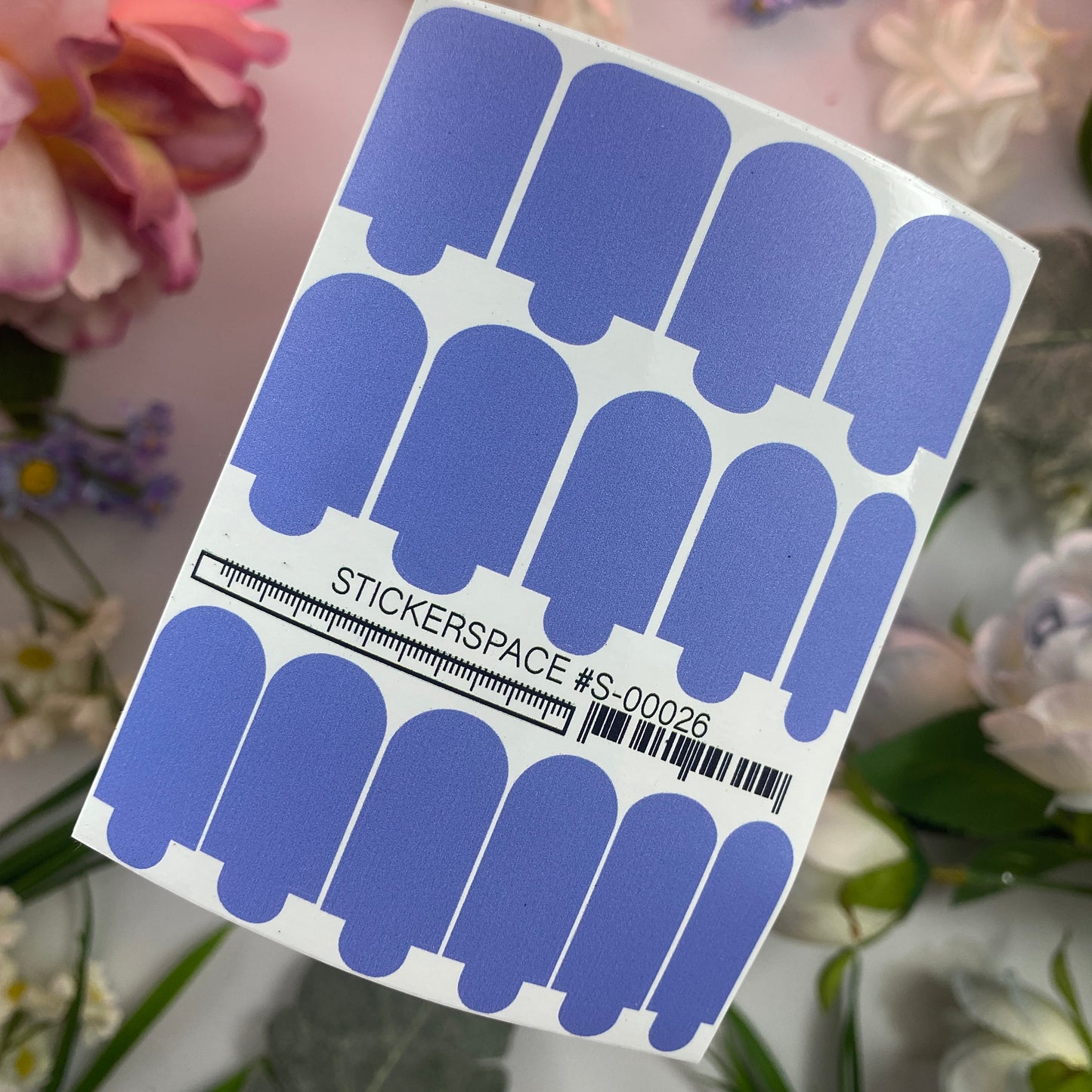 Міні-плівки для нігтів синій S-00026