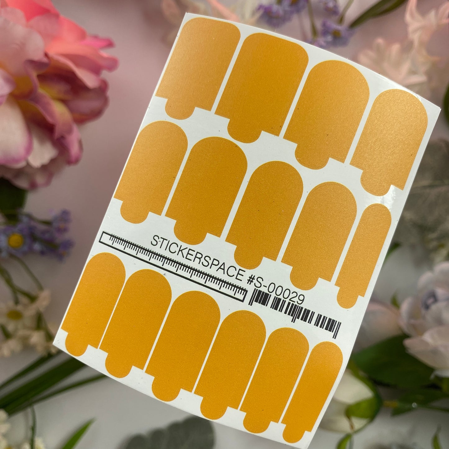 Міні-плівки для нігтів помаранчевий S-00029