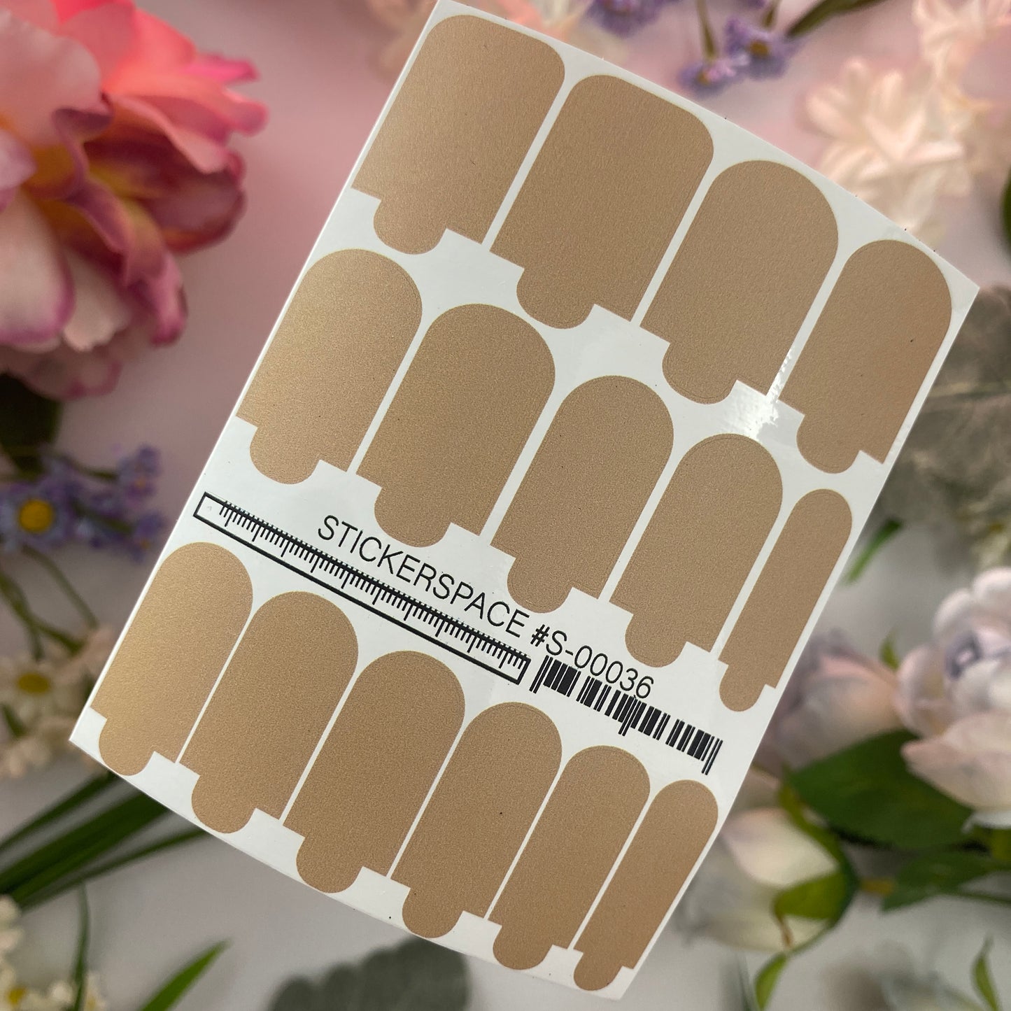 Міні-плівки для нігтів Бежева S-00036