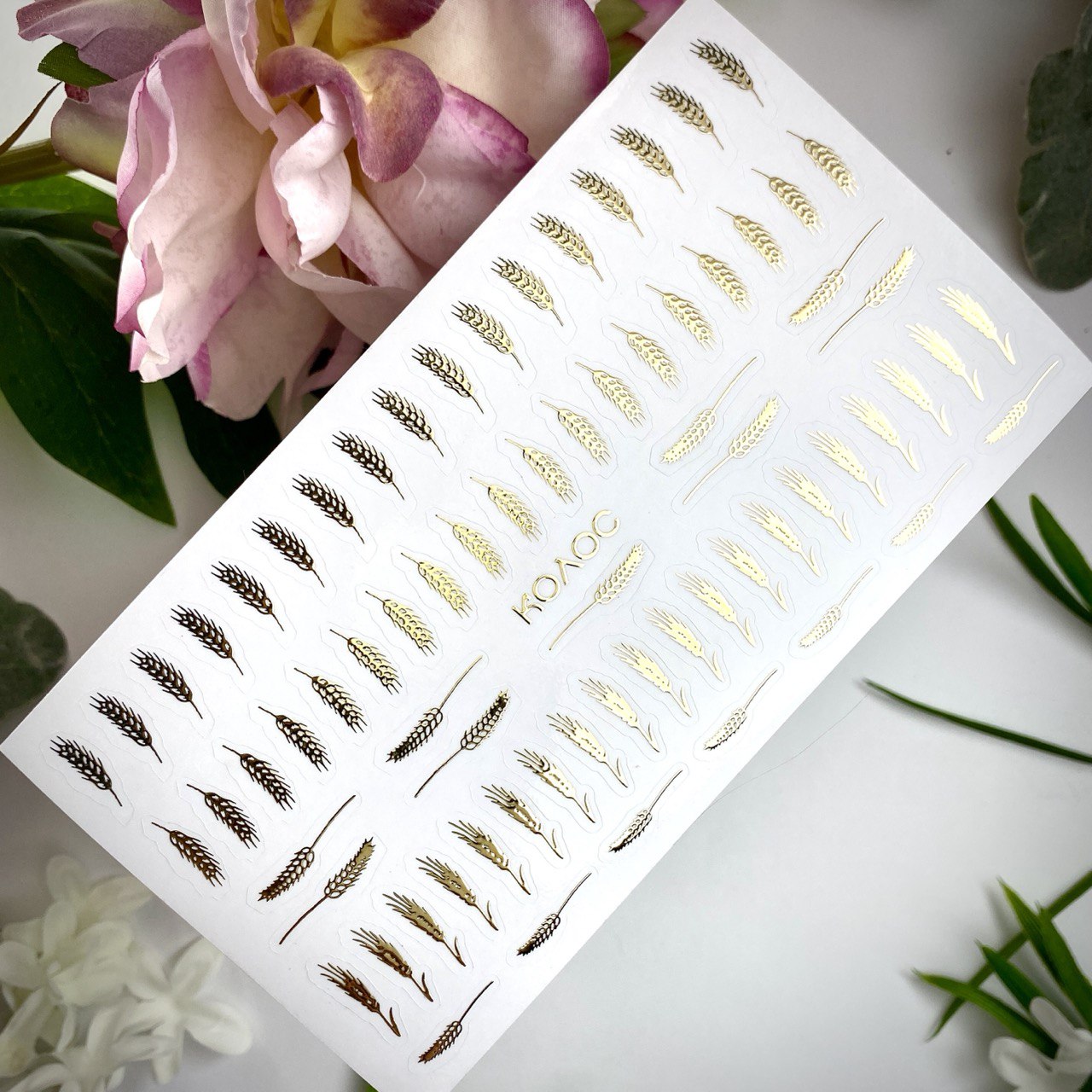 Стікери для нігтів "Kolos" Срібло|Золото