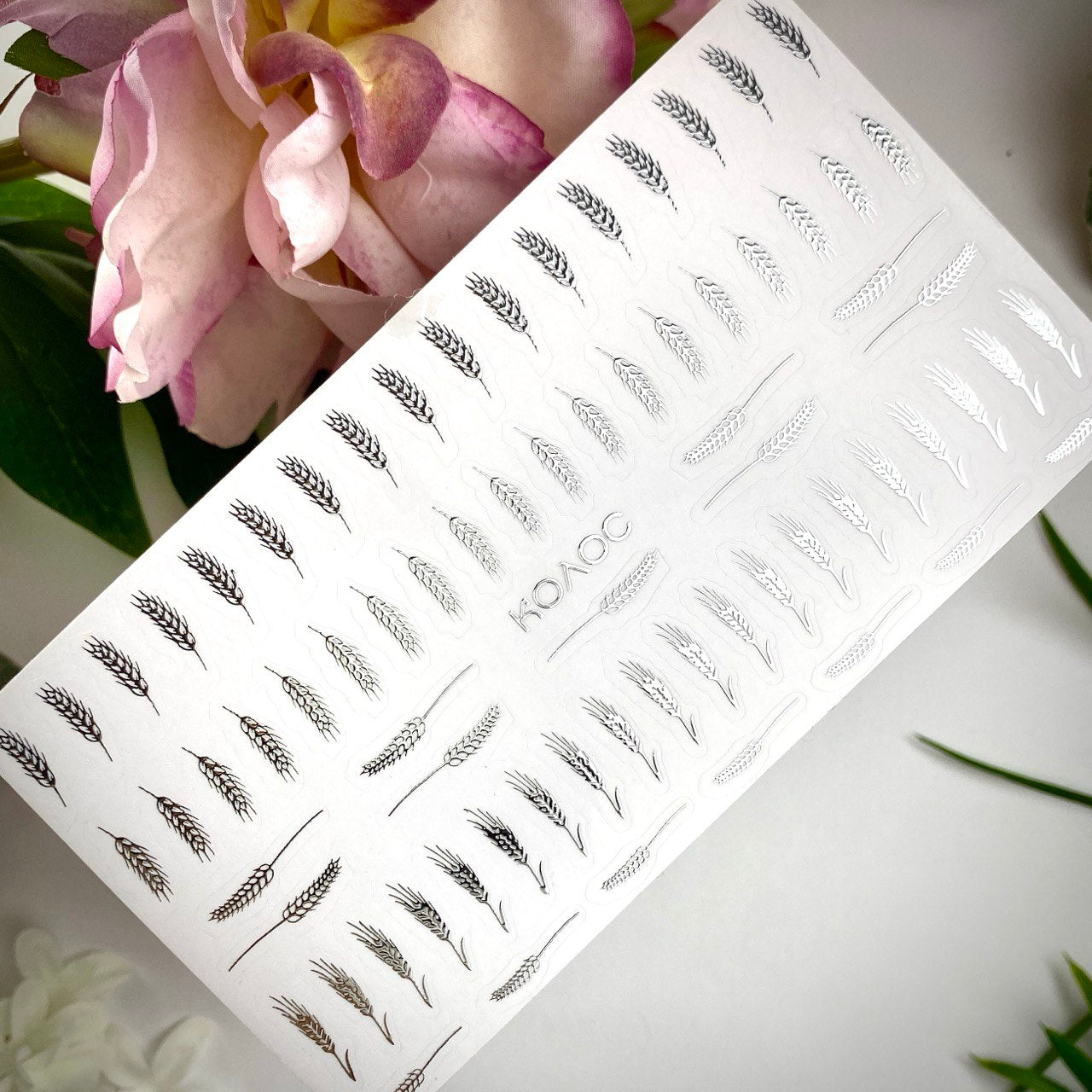 Стікери для нігтів "Kolos" Срібло|Золото