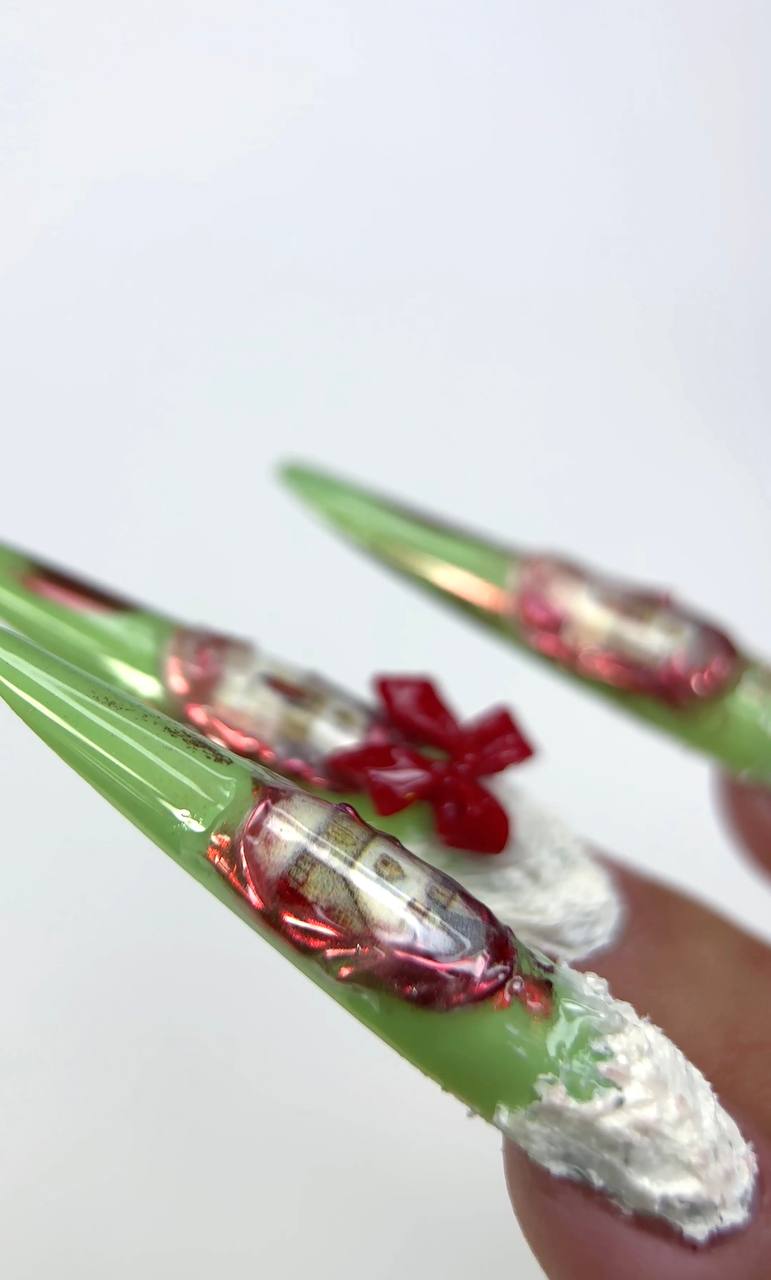 Міні-плівки для манікюру Різдво і Новий Рік P-00032