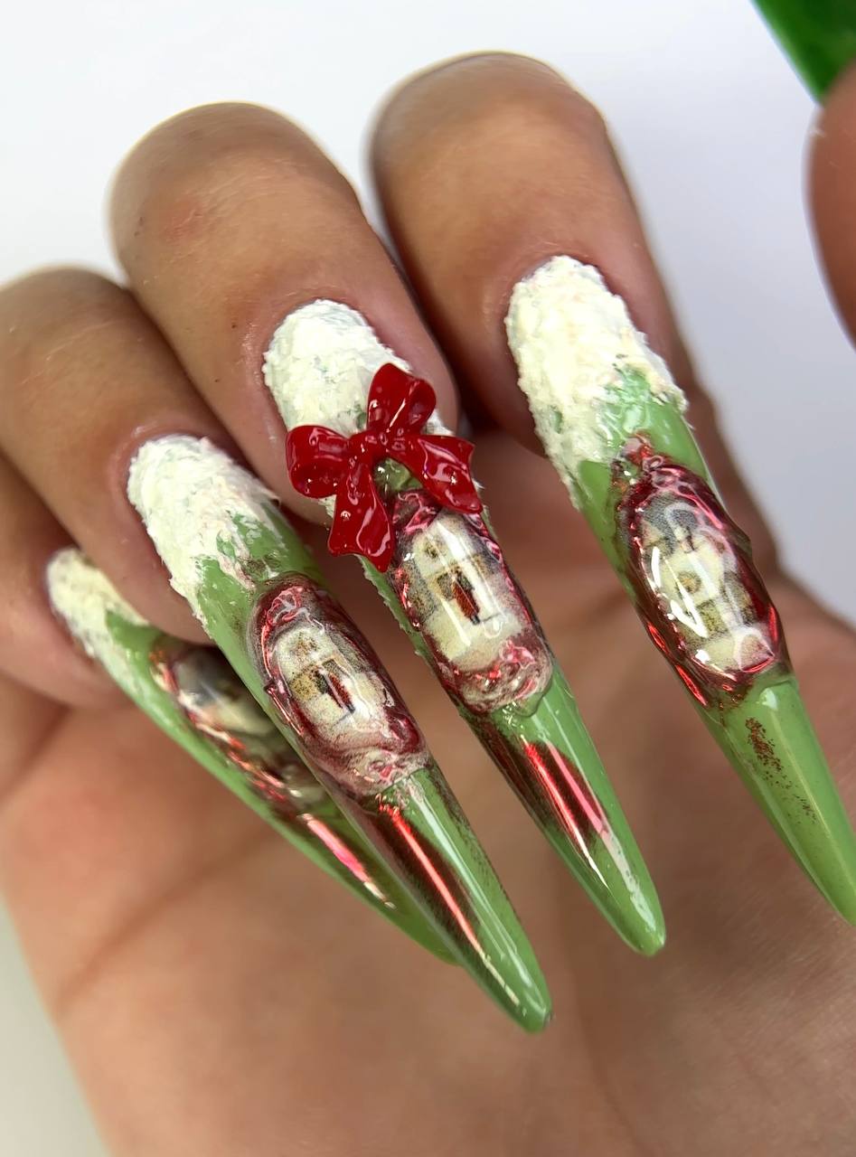 Міні-плівки для манікюру Різдво і Новий Рік P-00032